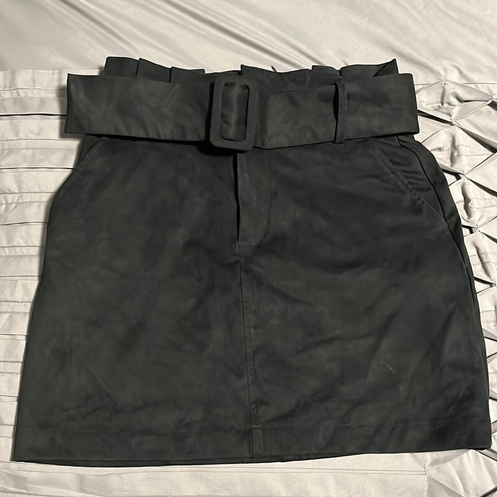 Zara Black Suede Miniskirt